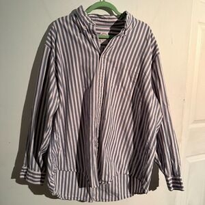 Brooks Brothers Madison Dress Shirt Mens XXL Blue Pink Striped All Cotton Button